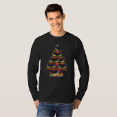 Xmas Holiday Santa Eastern Bluebird Christmas Tree T-shirt (Voorkant volledig)