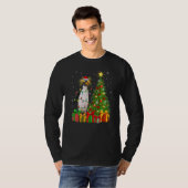 Xmas Holiday Santa Emperor Penguin Christmas Tree  T-shirt (Voorkant volledig)