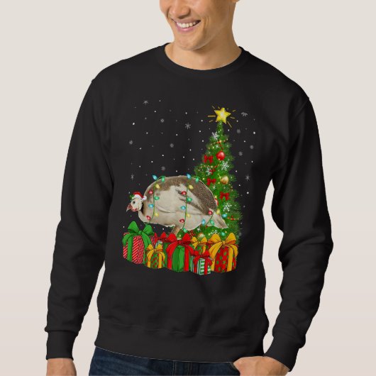 Xmas Holiday Santa Guinea Fowl Bird Christmas Tree Trui (Voorkant)