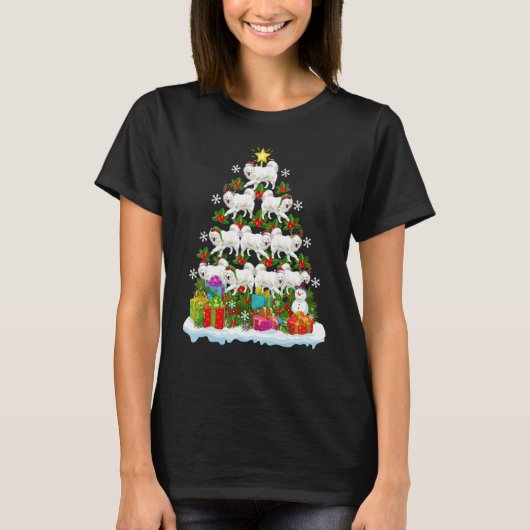 Xmas Holiday   Santa Samoyed Dog Christmas Tree T-shirt (Voorkant)