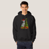 Xmas Holiday Santa Siamese Cat Christmas Tree Hoodie (Voorkant volledig)