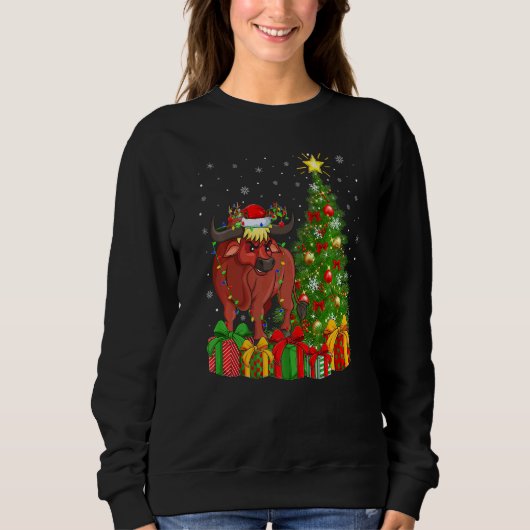 Xmas Holiday Santa Water Buffalo Christmas Tree   Trui (Voorkant)