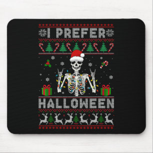 Xmas Holiday Skeleton Ik geef de voorkeur aan Hall Muismat