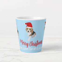 XMAS HONDENLIEFHEBBERS CHRISTMAS SANTA HAT BEAGLE  LATTE MOK