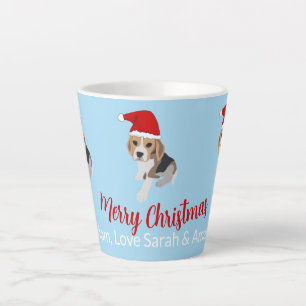 XMAS HONDENLIEFHEBBERS CHRISTMAS SANTA HAT BEAGLE  LATTE MOK
