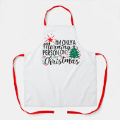 XMAS-Humor | Alleen een ochtendmens met Kerstmis Schort (Voorkant)