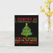 Xmas I Identify As A Christmas Tree Lit On The Out Kaart (Gele Bloem)