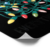 Xmas I’m Fine Everything's Fine Tangled Christmas  Poster (Hoek)