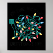 Xmas I’m Fine Everything's Fine Tangled Christmas Poster (Voorkant)