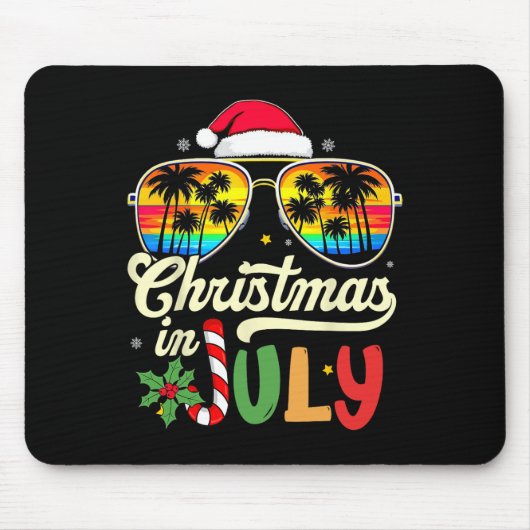 Xmas In July Sungles Beach Tropical Summer Vibes S Muismat (Voorkant)
