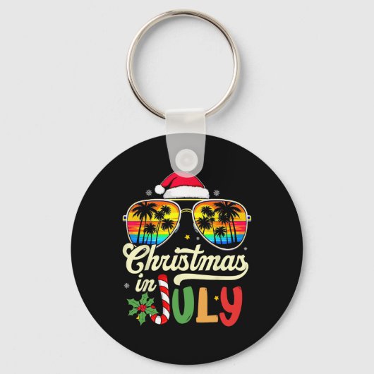 Xmas In July Sungles Beach Tropical Summer Vibes S Sleutelhanger (Voorkant)