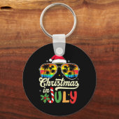 Xmas In July Sungles Beach Tropical Summer Vibes S Sleutelhanger (Voorkant)