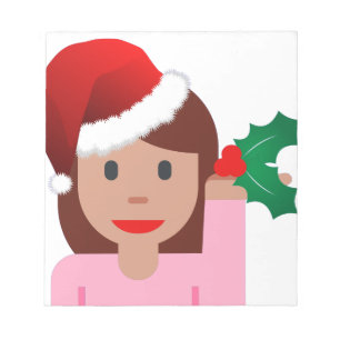 xmas information girl emoji notitieblok