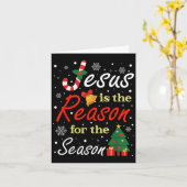 Xmas Jesus Is The Reason For The Season Christmas  Kaart (Gele Bloem)