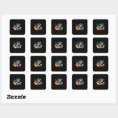 Xmas Jingle Bells Vierkante Sticker (Vel)