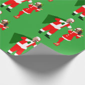 xmas joe biden santa kamala harris cadeaupapier (Hoek)