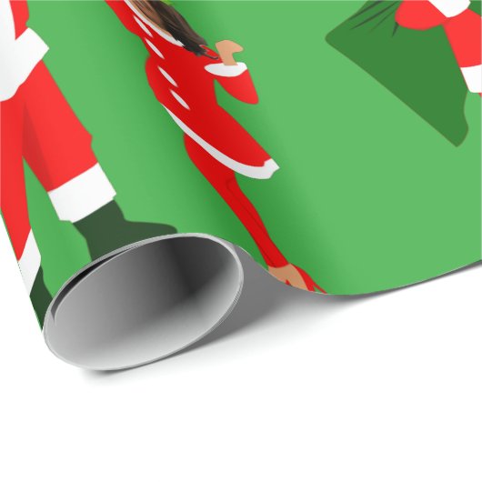 xmas joe biden santa kamala harris cadeaupapier (Rol Hoek)