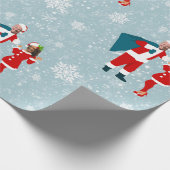 xmas joe biden santa kamala harris icy sneeuwflake cadeaupapier (Hoek)