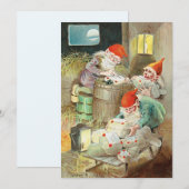 Xmas Jultomte Feestdagenkaart (Voorkant / Achterkant)