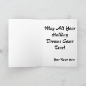 Xmas Kaart,  klein meisje rinkelende bel Feestdagen Kaart (Binnen)