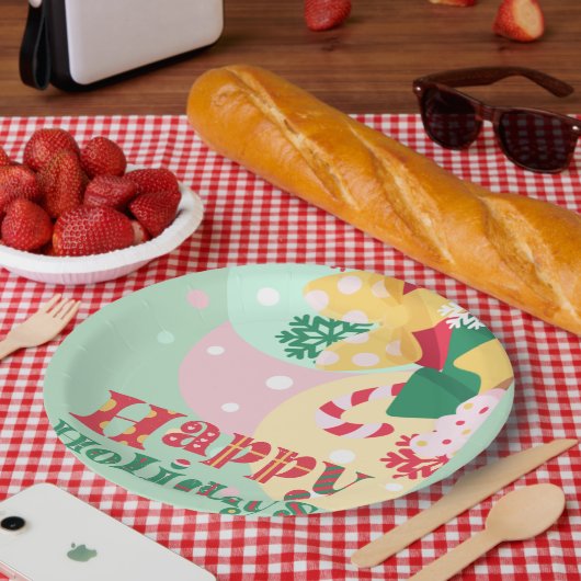 Xmas kantoor Party Supplies Papieren Bordje (Picknick)