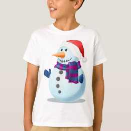Xmas Kinder Sweatshirt-Snowman Design T-shirt