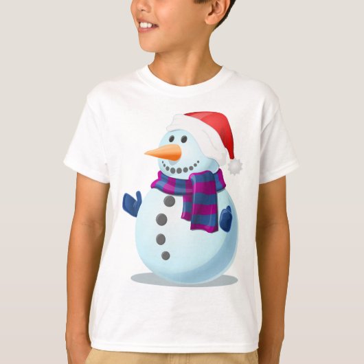 Xmas Kinder Sweatshirt-Snowman Design T-shirt (Voorkant)