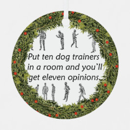 XMas krans tien hond trainers Metalen Ornament