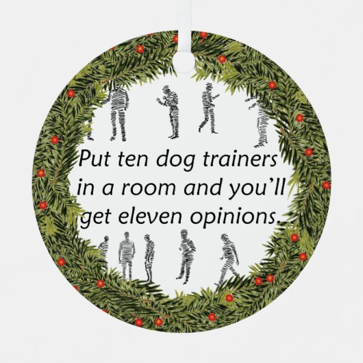 XMas krans tien hond trainers Metalen Ornament (Voorkant)