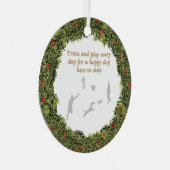 XMas Krans Train en Play Metalen Ornament (Voorkant Rechts)