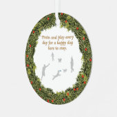 XMas Krans Train en Play Metalen Ornament (Voorkant links)