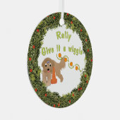 XMas Krans Wiggle Rally Metalen Ornament (Voorkant Rechts)