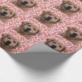 Xmas Lachende Gouden Retriever Hond Cadeaupapier (Hoek)