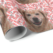 Xmas Lachende Gouden Retriever Hond Cadeaupapier (Rol Hoek)