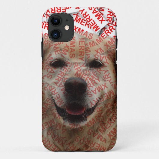 Xmas Lachende Gouden Retriever Hond Case-Mate iPhone Case (Achterkant)