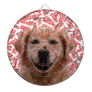 Xmas Lachende Gouden Retriever Hond Dartbord