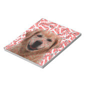 Xmas Lachende Gouden Retriever Hond Notitieblok (Linkerzijde)