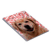 Xmas Lachende Gouden Retriever Hond Notitieboek (Rechterzijde)