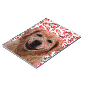 Xmas Lachende Gouden Retriever Hond Notitieboek (Linkerzijde)