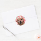 Xmas Lachende Gouden Retriever Hond Ronde Sticker (Envelop)