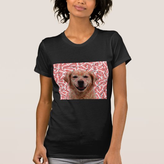 Xmas Lachende Gouden Retriever Hond T-shirt (Voorkant)