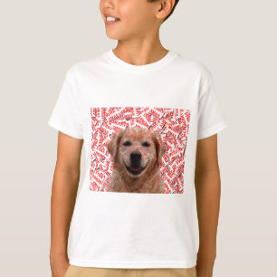 Xmas Lachende Gouden Retriever Hond T-shirt