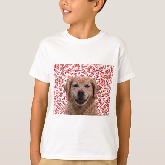 Xmas Lachende Gouden Retriever Hond T-shirt (Voorkant)