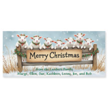 Xmas Lambs Magnetisch Wenskaart