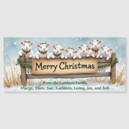 Xmas Lambs Magnetisch Wenskaart