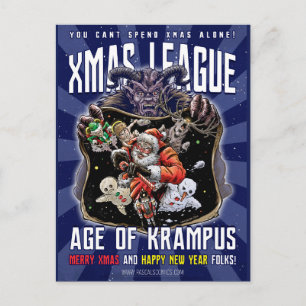 Xmas League Age of Krampus Feestdagenkaart