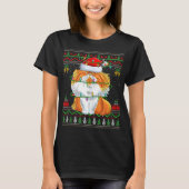 Xmas licht lustig Sweater Style Santa Persian Cat  T-shirt (Voorkant)