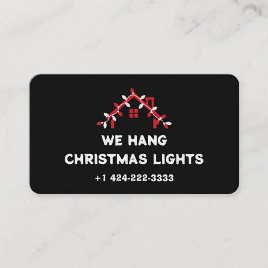 💡 Xmas Lichtinstallatie Visitekaartje (Voorkant)