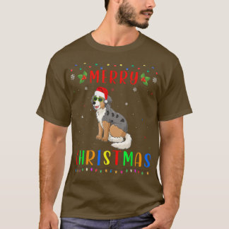 Xmas Light Australian Cattle Dog Matching Christma T-shirt