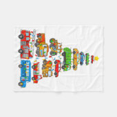 Xmas Light Christmas Tree, Funny Xmas Boys Kids To Fleece Deken (Voorkant (Horizontaal))